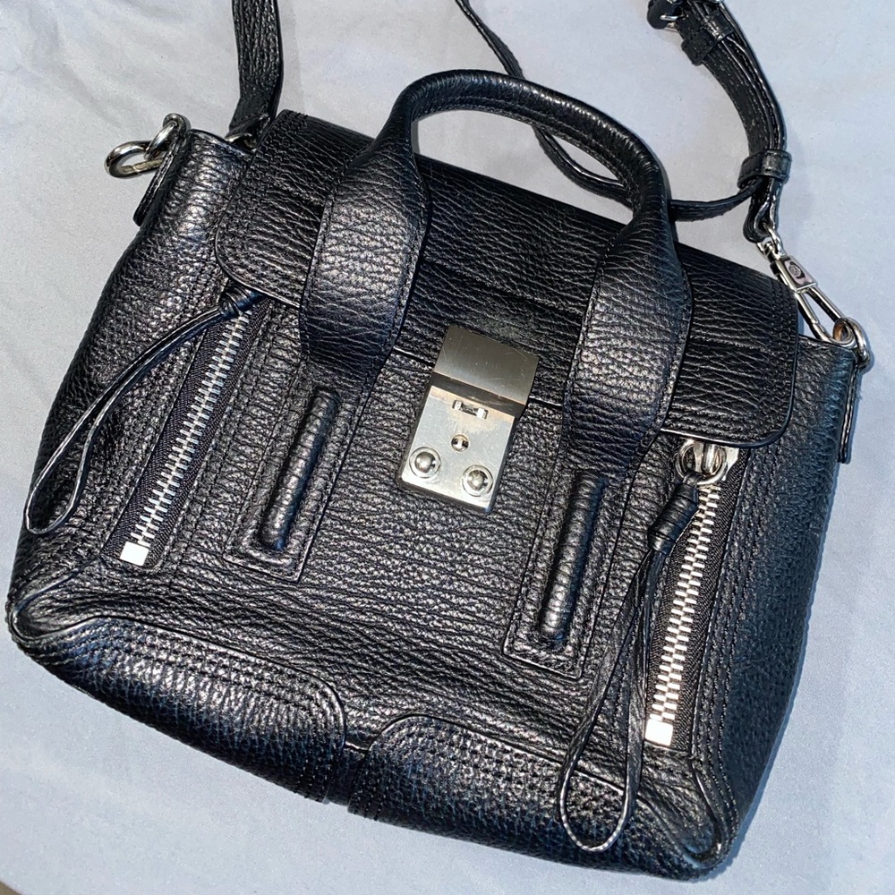 Black Phillip Lim Pashli Mini Satchel in embossed calf leather